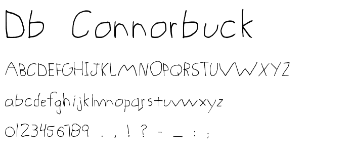 DB CONNORBUCK font